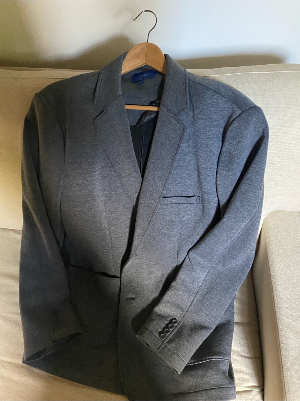 Apt. 9 Men's Gray Blazer - Notch Lapel Sport Coat. Unstructured